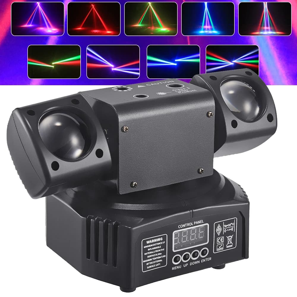 3IN1 Effetto LED Testa mobile Fascio luminoso Stroboscopico 36W LED Illuminazione scenica DMX Dj Proiettore di luce laser con telecomando per la festa in discoteca