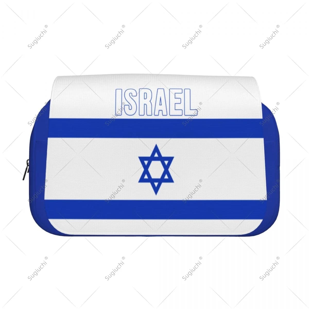 Pencil Case Scissors Bags 3D Israel Flag Double-layer Oxford Cloth Stationery Storage Pen Box Case