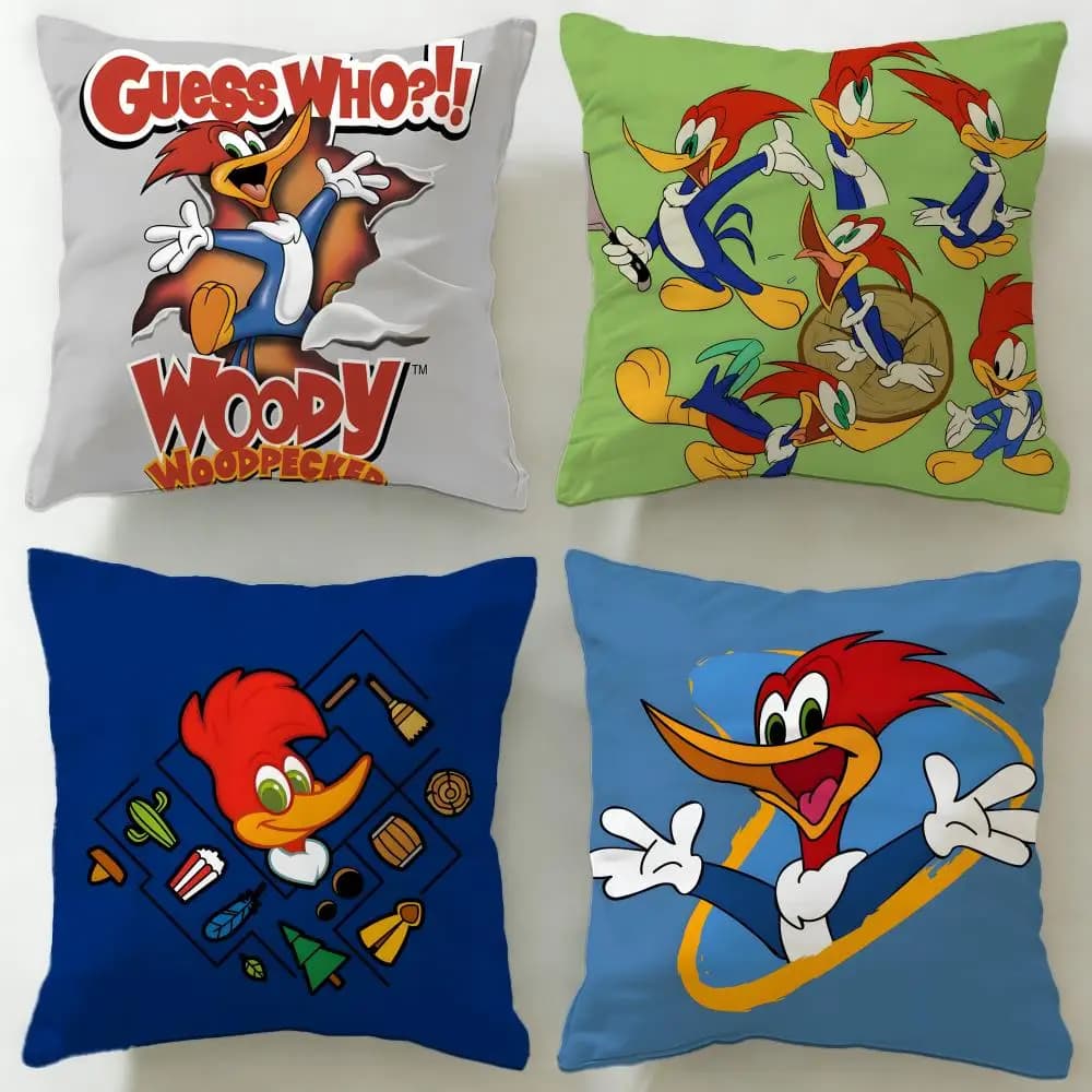 Federa per cuscino con personaggio dei cartoni animati Woody Woodpecker, morbida e facile da lavare – versatile per divano, letto, viaggi e ufficio