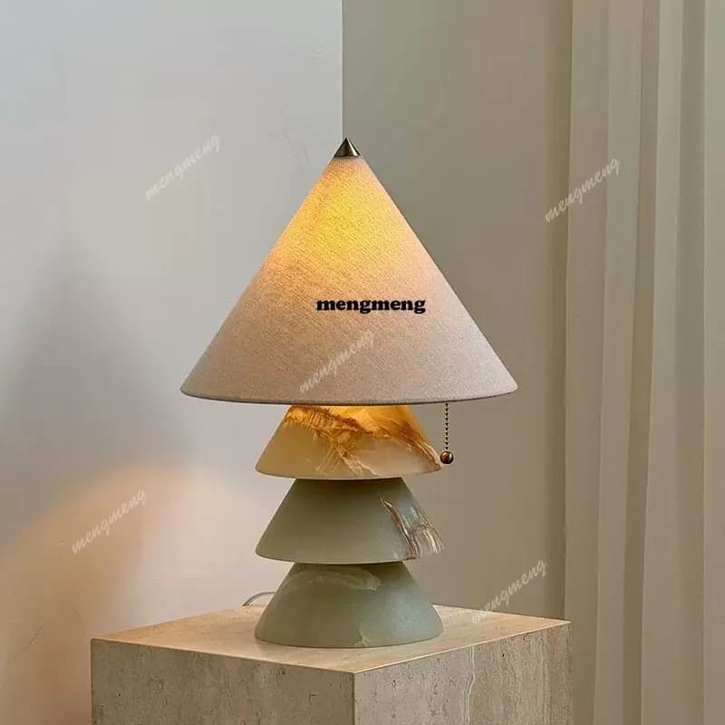 Lampada da scrivania creativa in giada, design di lusso, per villa, soggiorno, camera da letto, comodino, atmosfera B&B, hotel