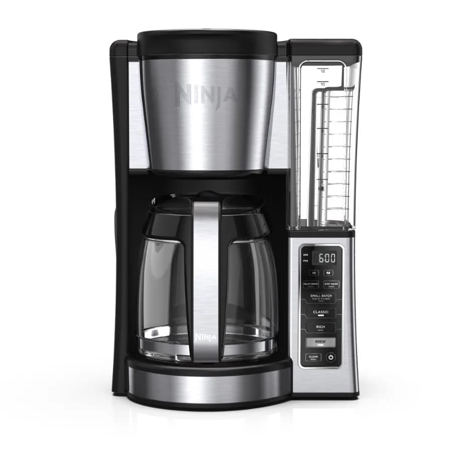 12-Cup Programmable Drip Coffee Maker, 2 Brew Styles, Adjustable Warming Plate, CE250, Black/Stainless Steel