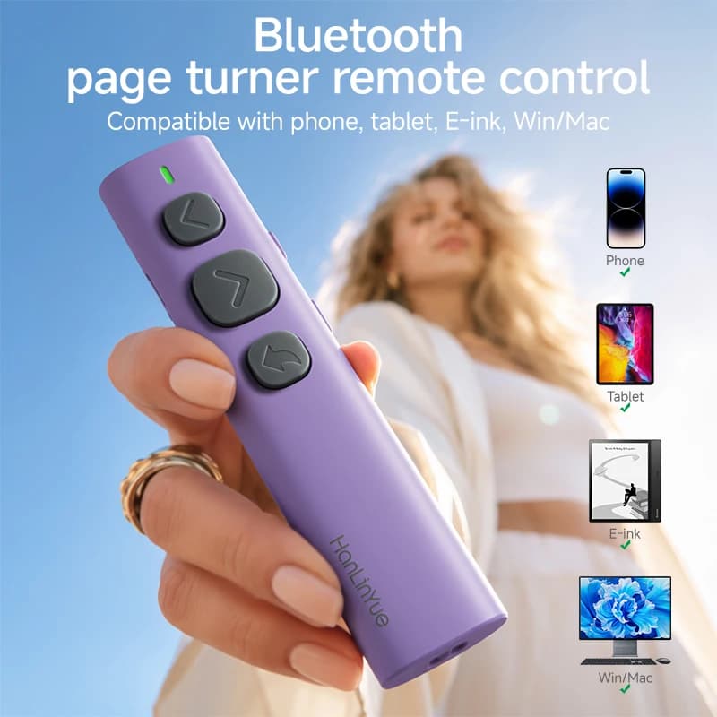 HanlinYue E3 Page Flipper Control Silent Design for E-Book Readers Kobo Readers Mobile Phones And Tablets
