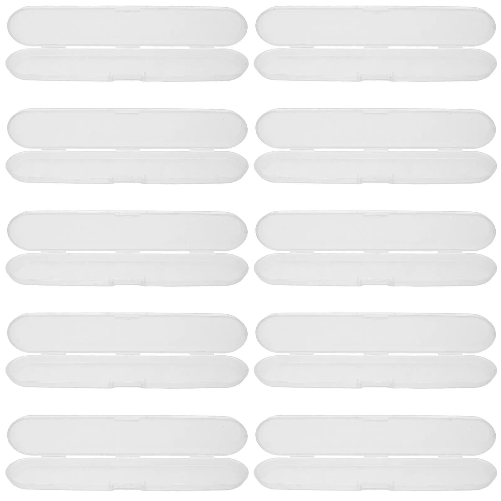 Set di 10 Scatole Trasparenti in Plastica con Coperchio per Strumenti di Cura Quotidiana, Forniture per Nail Art, Viaggio e Oggetti Vari