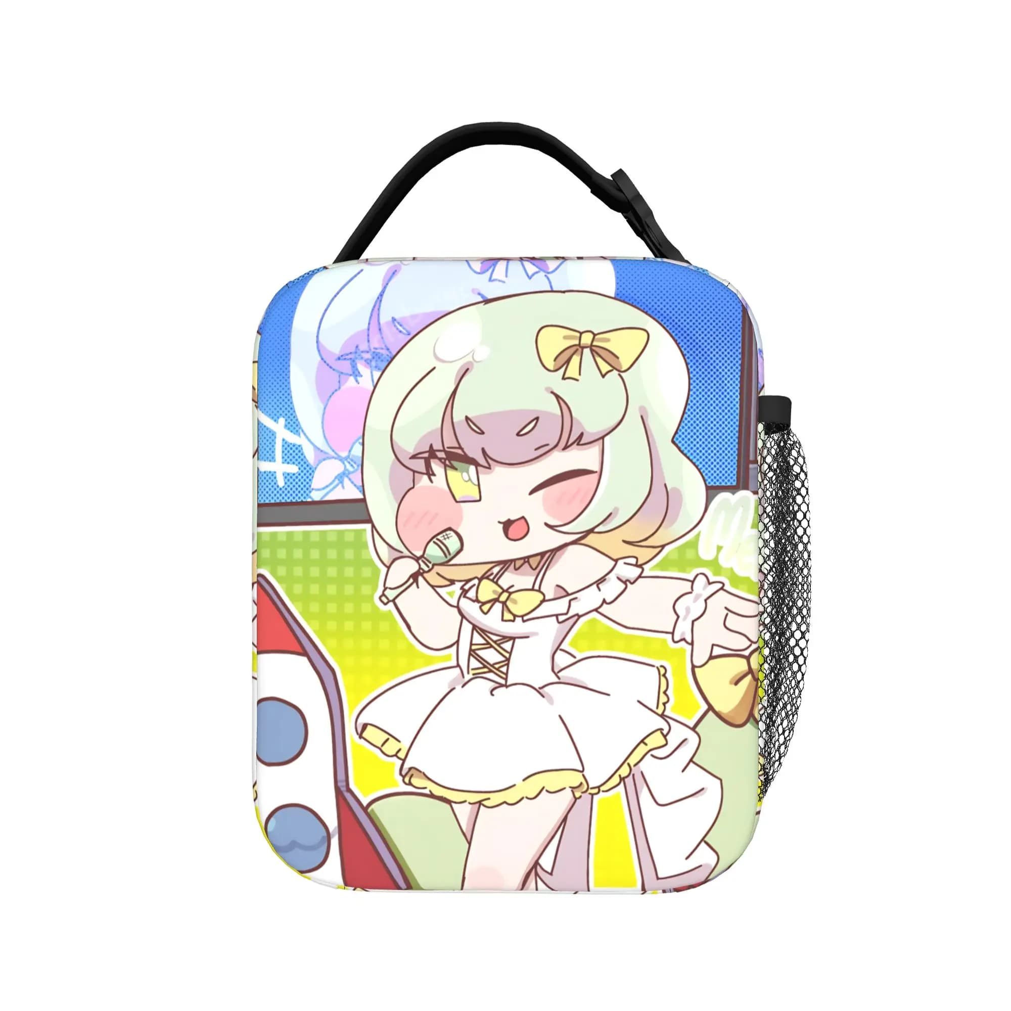 Trickcal C-Chibi Go Games Product Borsa termica per il pranzo, per contenere alimenti all'aperto, contenitori termici portatili, scatole termiche Bento