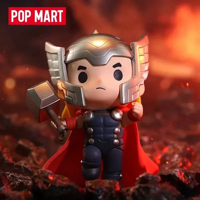 POP MART MARVEL AVENGERS Serie Blind Box Mystery Box Busta a Sorpresa Giocattoli Bambola Statuetta Anime Carina Ornamenti da Scrivania Collezione