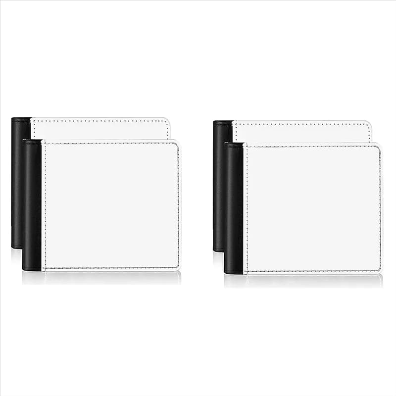 A71Z Set di 4 Portafogli in Pelle per Sublimazione, Portafogli Vuoti per Trasferimento a Caldo, Regalo per Uomini, Ufficio, Viaggio, Facile da Installare