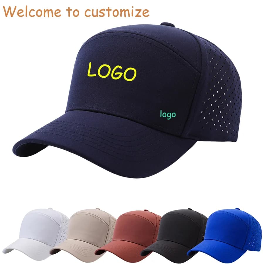 New Custom Logo Unisex Mesh Baseball Cap Outdoor Casual Men Adjustable Trucker Hat Fashion Women Solid Color Snapback Dad Hats