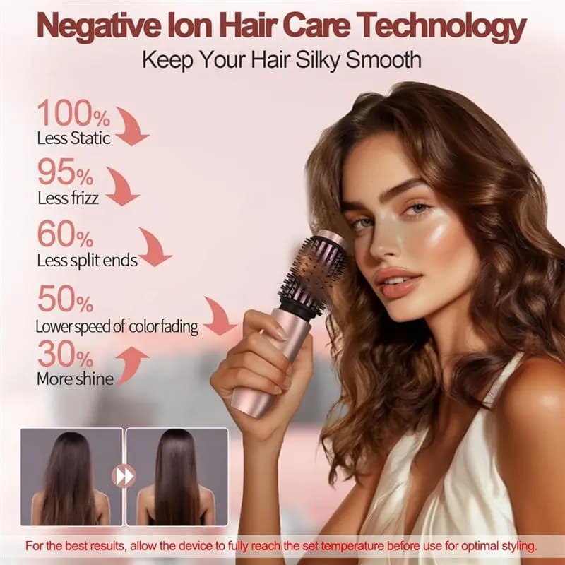 A76G-Cordless Hair Curler Cordless Curling Iron Rechargeable Cordless Curling Iron Rose Gold
