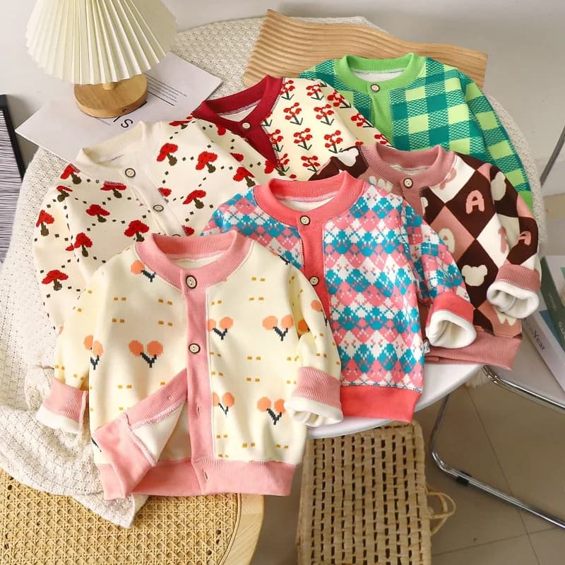 Cardigan in Maglia per Bambini 2026, Giacca Calda e Spessa Unisex, Maglione per Neonati, Nuovo per Autunno e Inverno