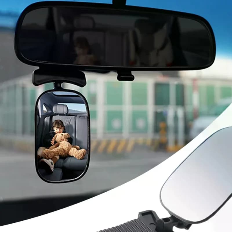 Specchio per auto per bambini ruotabile a 360 gradi con guida sicura; Monitor per bambini automatico per sedile posteriore regolabile per veicoli