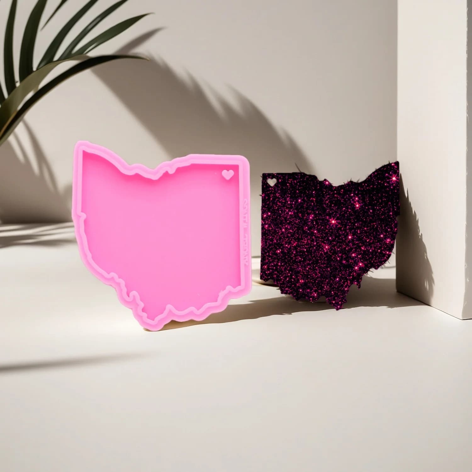 Stampo in silicone per ciondolo con mappa dello stato portachiavi in resina epossidica per accessori per la creazione di gioielli artigianali fai-da-te