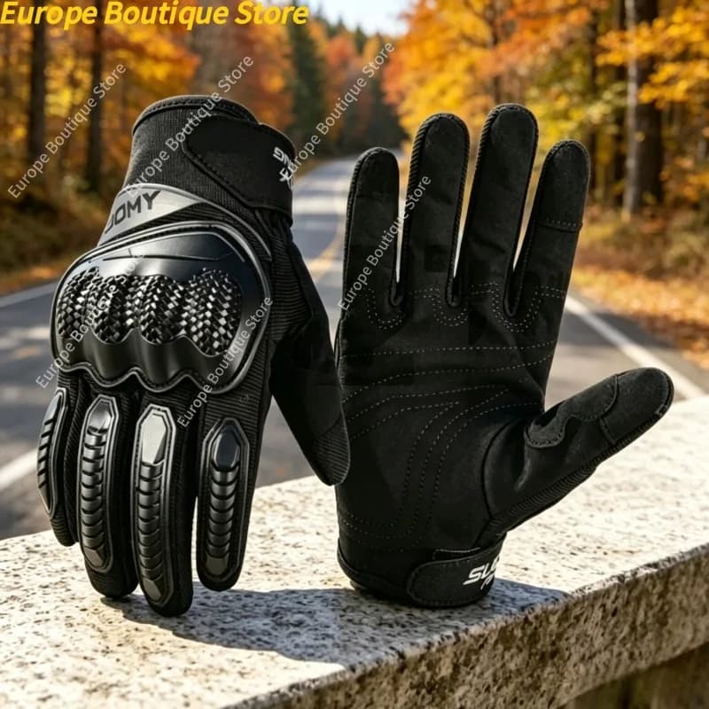 Guanti da moto SUOMY primavera estate traspiranti con touchscreen, a dita intere, per moto, ATV, dirt bike, corsa, equipaggiamento protettivo