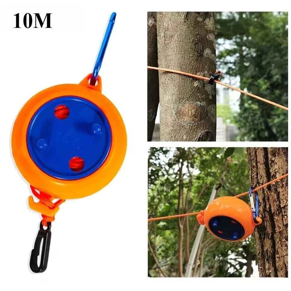 8M Portable Travel Clothes Drying Rack Retractable Clothesline Rope Outdoor Camping Portable Clothing Line for Laundry