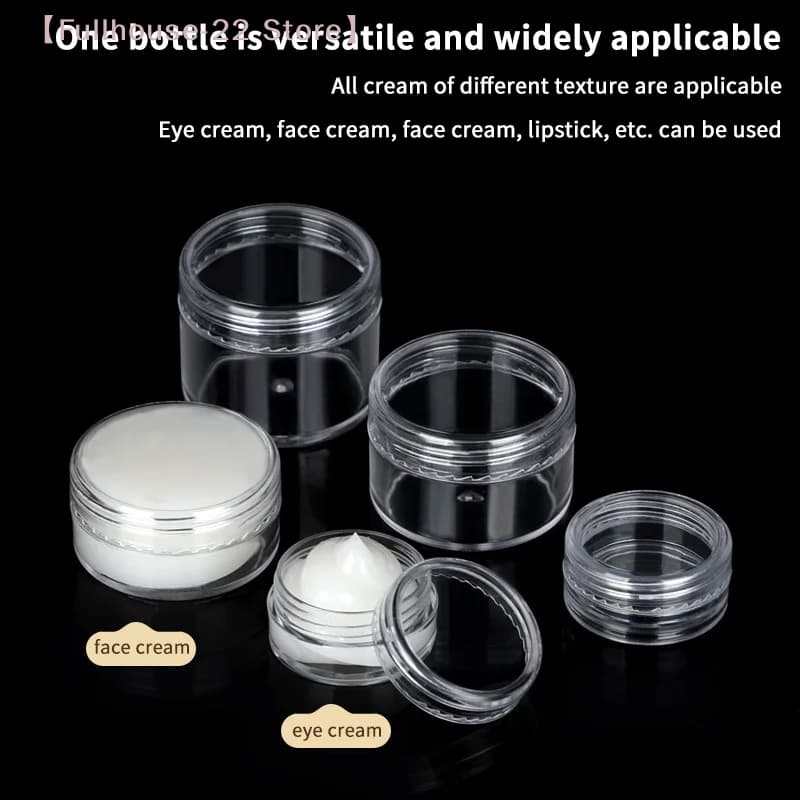 ,MAX-22, Vacuum Cosmetic Cream Jar 3g 5g 10g 15g 20g, Transparent Umbrella Container, Nail Glitter, Lip Balm, Plastic Flacon for Make-up