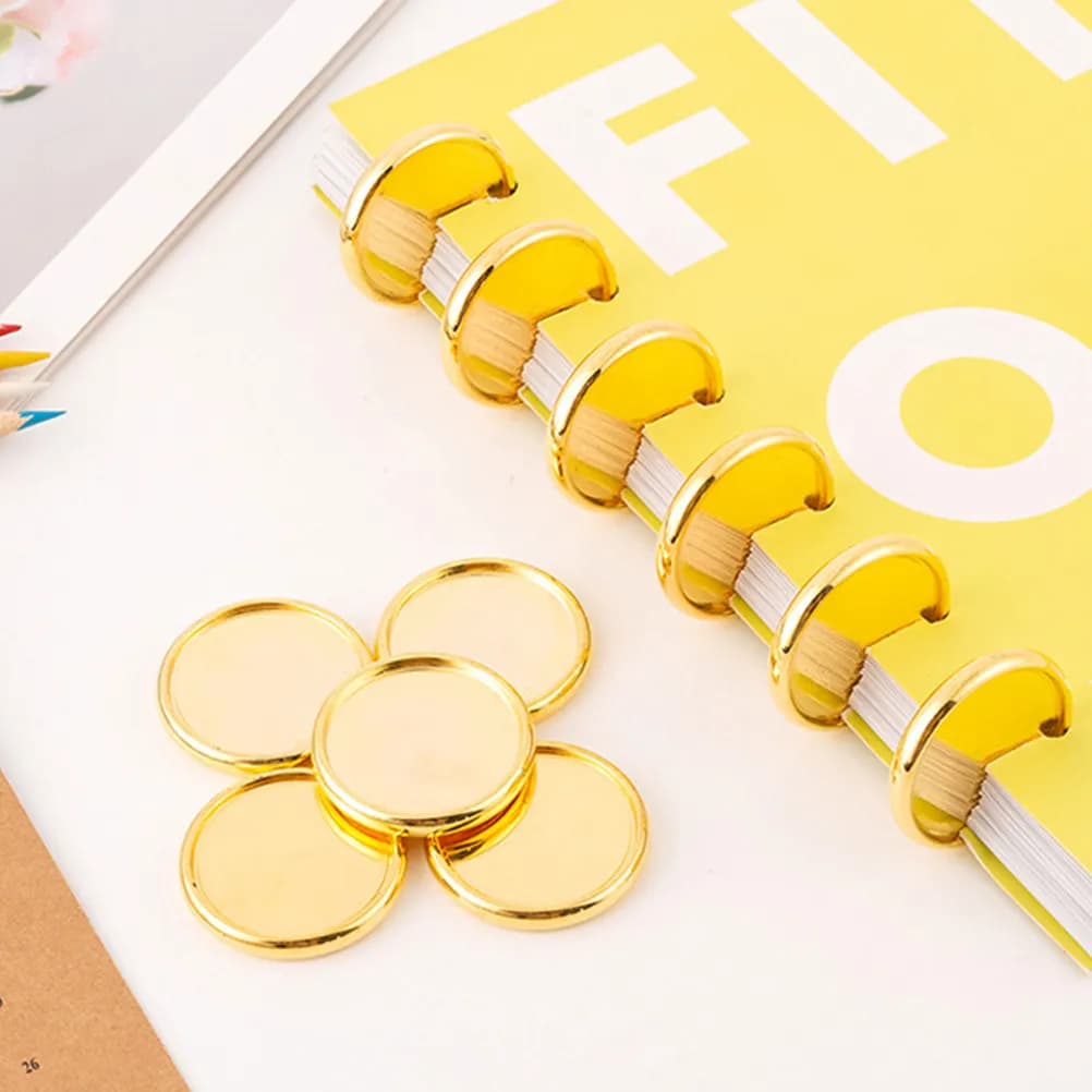 20 Pezzi Dischi di Rilegatura in ABS Solido, Anelli per Rilegatura a Fogli Mobili in Plastica per Fai da Te, Fissaggio Quaderni, Forniture per Rilegatura Planner, Colori Vivaci