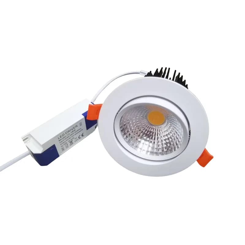 Faretti LED COB da incasso dimmerabili 5W 7W 9W 12W 15W 18W Faretti regolabili ad angolo AC85 ~ 265V Lampada da soffitto a LED Illuminazione per interni