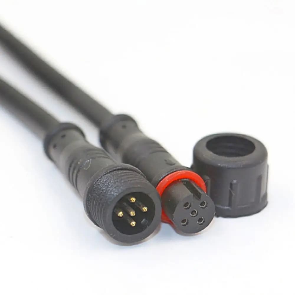 Connettore led Connettore cavo impermeabile LED Maschio a Femmina 2pin/3pin/4pin/5pin Strisce LED Connettore maschio e femmina Nero