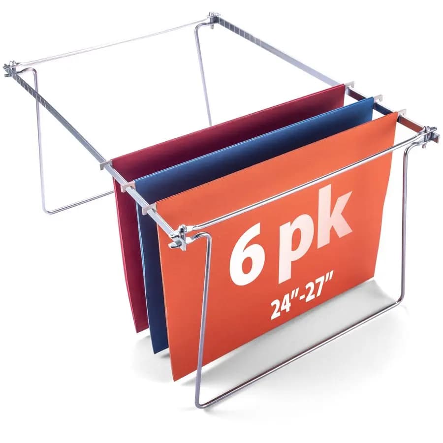 Portadocumenti sospeso, formato Letter, compatibile con 2427, organizer regolabile in acciaio resistente per cassetti, scrivanie, armadi e scaffali, set