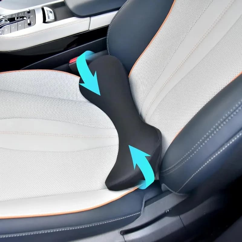 Cuscino Lombare Multifunzione in Memory Foam per Sedia da Ufficio e Sedile Auto - Allevia il Dolore alla Schiena