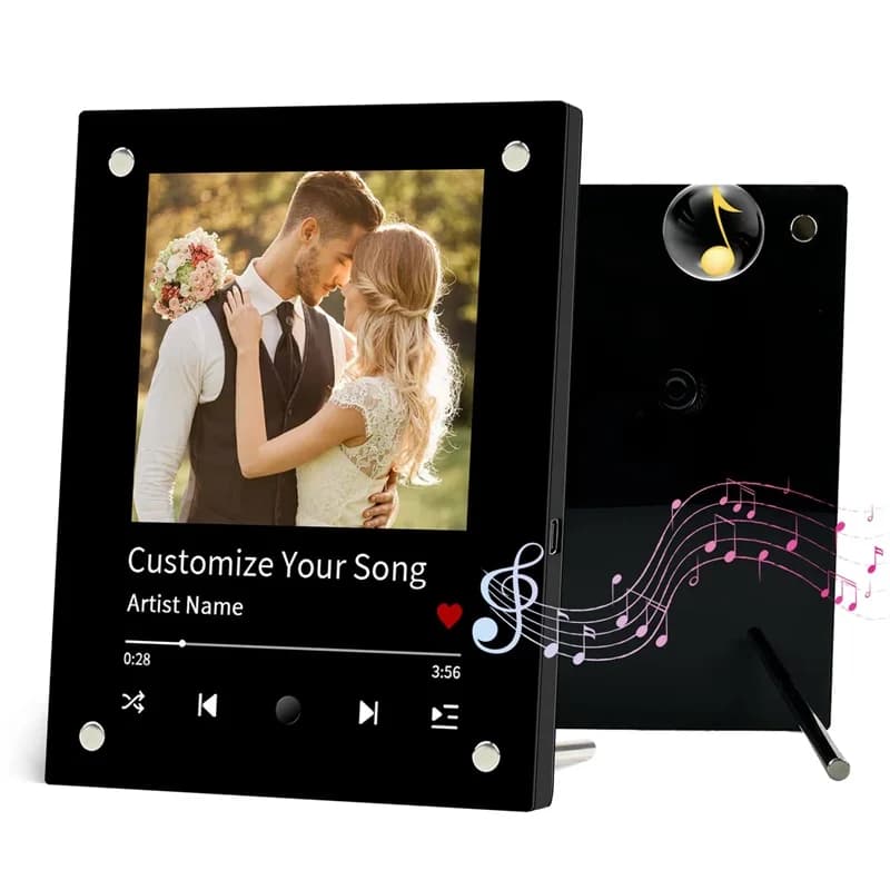 Personalized Music Photo Frame with Built-in Player Custom Music Frame for Women Men Customized Spotify Plaque with Picture