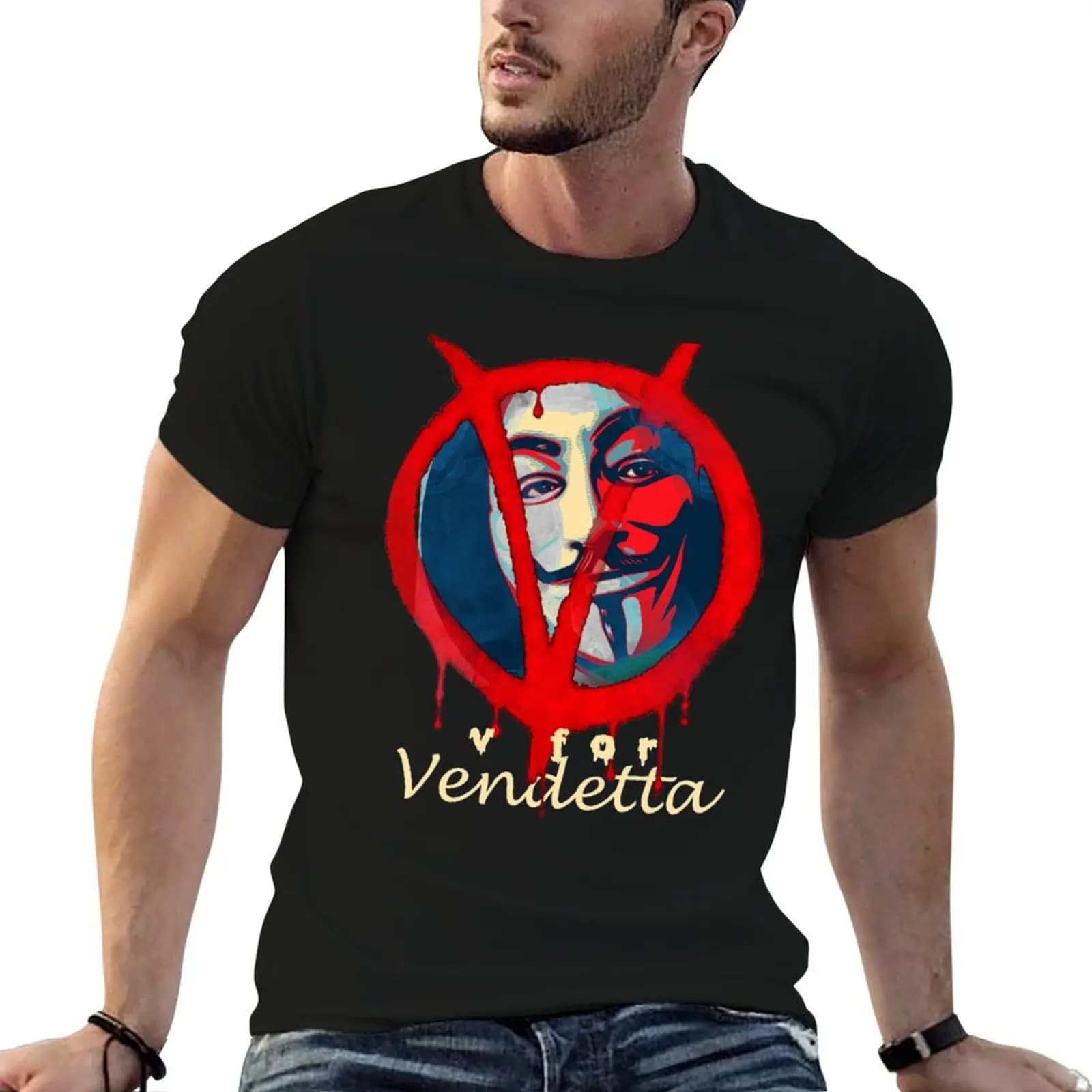 V FOR Vendetta T-Shirt Cool Dry Performance T-Shirt