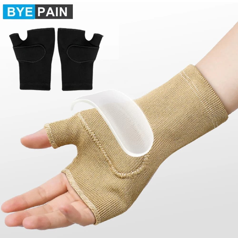 1 Paio di Supporti per Polso e Pollice, Manicotti Compressivi Traspiranti con Cuscinetti in Gel per Artrite, Tendinite, Dolore del Tunnel Carpaideo