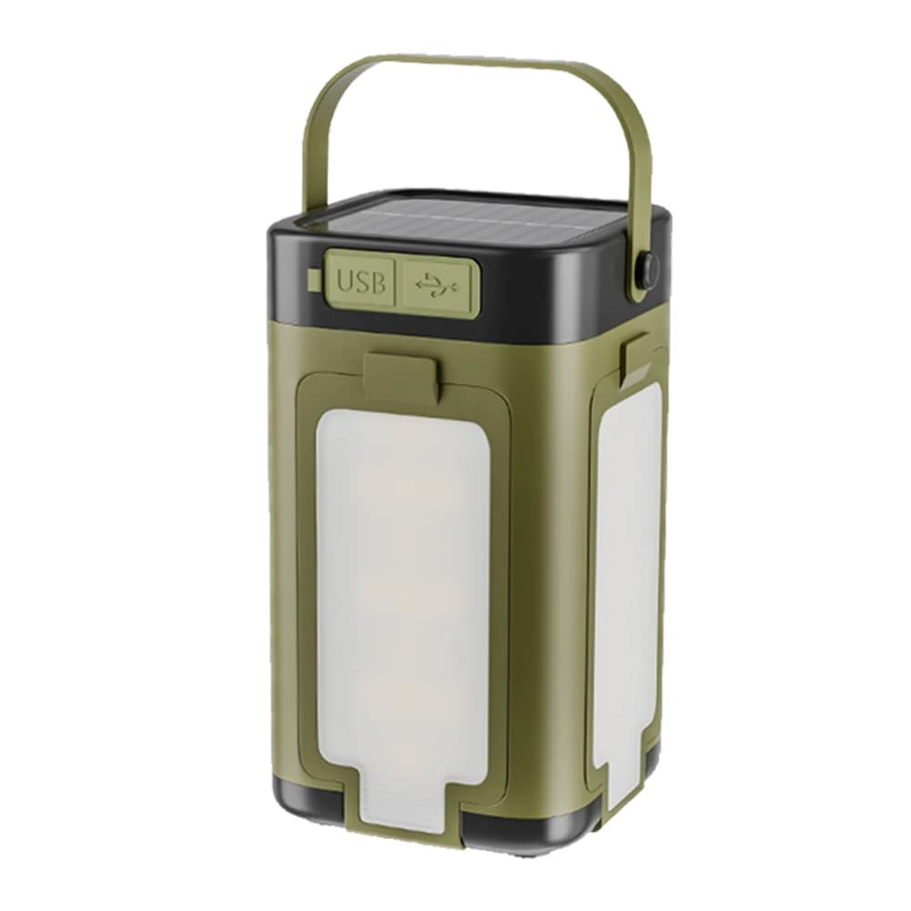 Luce da campeggio pieghevole Power Bank Lanterna ricaricabile Torcia portatile impermeabile Luce per tenda a LED per escursioni in campeggio