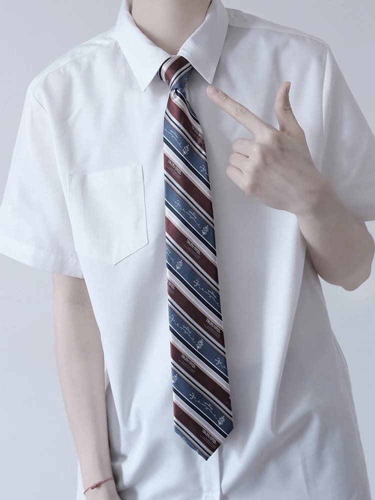 Casual Thin Short Sleeve White Shirt for Boys Student Youth Summer New Style Black And White Breathable Moisture Wicking Cott...
