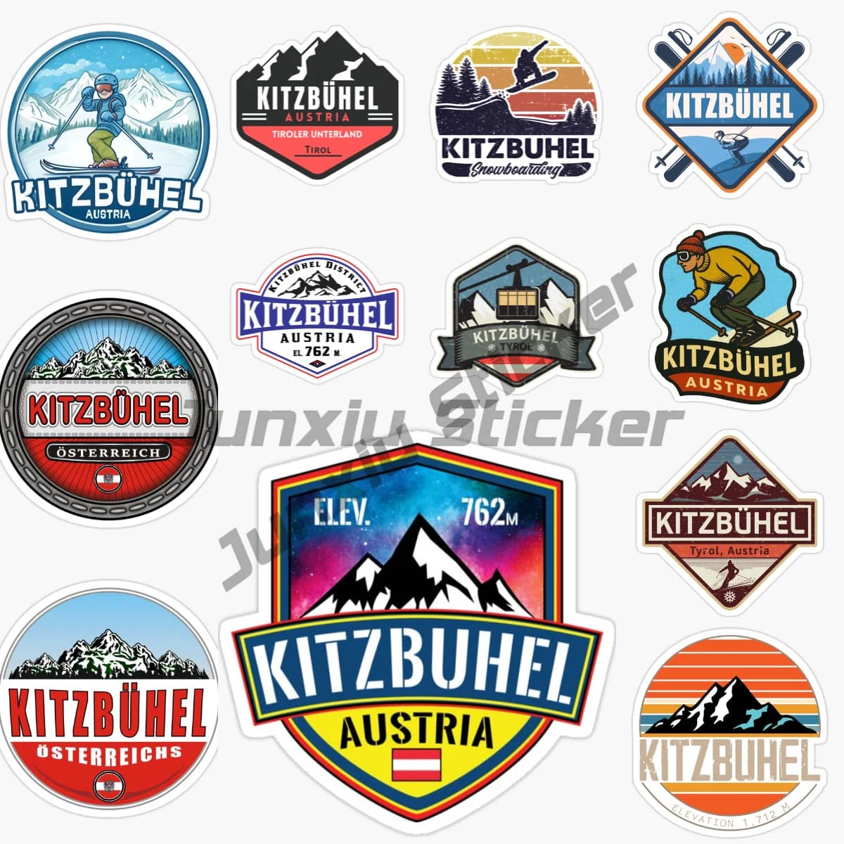 Kitzbuhel AUSTRIA Famous Resort Car Sticker Bike Styling Laptop Helmet Funny Decalcomania Vinyl Sticker