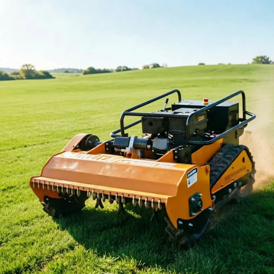 Customized Remote Controlled Mower Radio Controlled Crawler Lawn Mower Portable Remote Charger Convenient Recharge flail mower