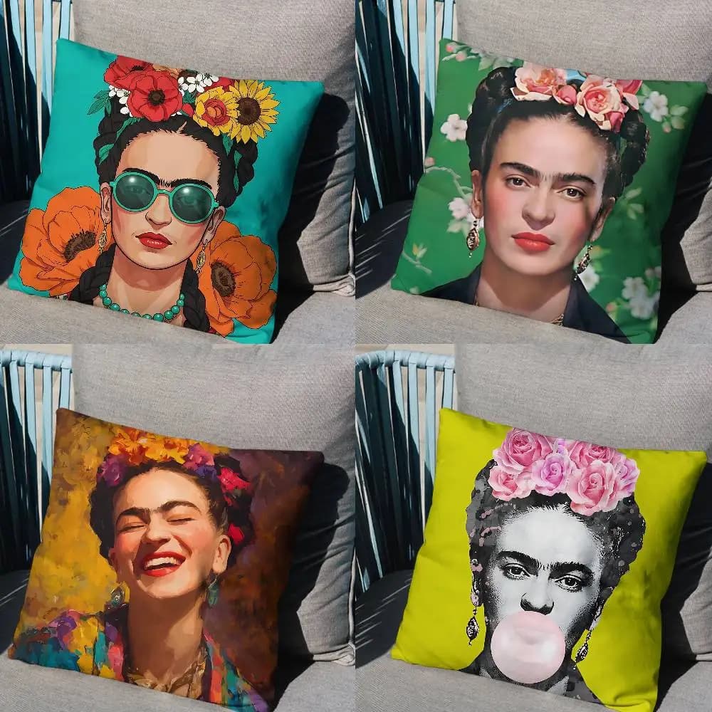 Federa per cuscino con stampa artistica Frida Kahlo, federa per cuscino per divano del soggiorno, federa per cuscino per camera da letto, decorazione per la casa