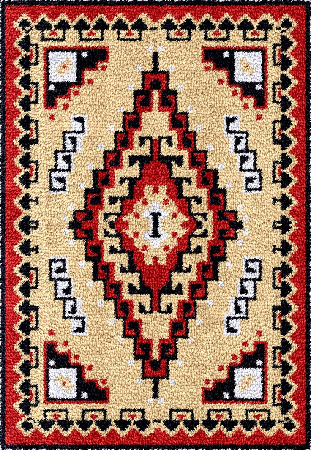 Kit gancio chiusura ape tappeto stampa su tela Cigni handwerken knooppakket fai da te tappeto ricamo Fiori Mappa 69-102 cm