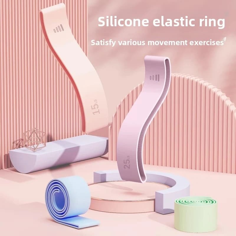 Nuova Fascia Elastica Antiscivolo per Glutei con 4 Livelli di Resistenza, Elastico Multilivello per Gambe e Fianchi, Espansore in Silicone