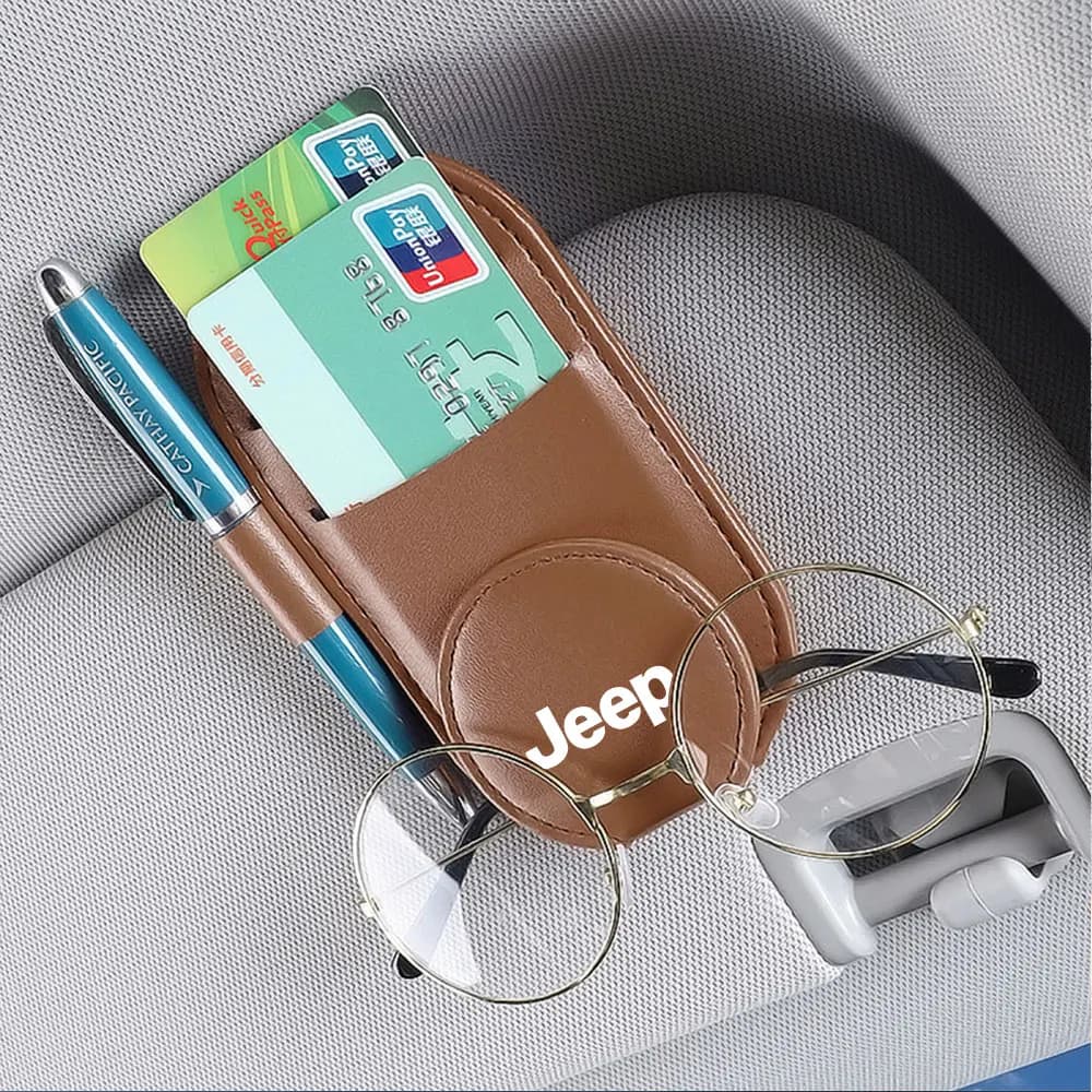 Supporto per occhiali per visiera parasole per auto Supporto per occhiali magnetico Clip per gancio per occhiali da sole per JEEP Wrangler Renegade Accessori auto