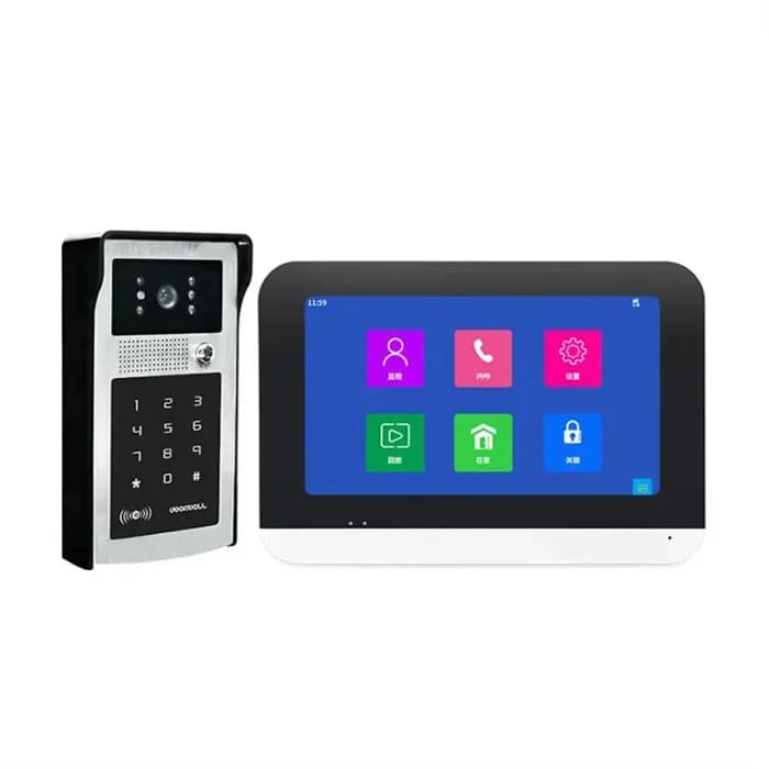 Videocitofono con sblocco remoto Smart APP da 7 pollici con fotocamera 1080P