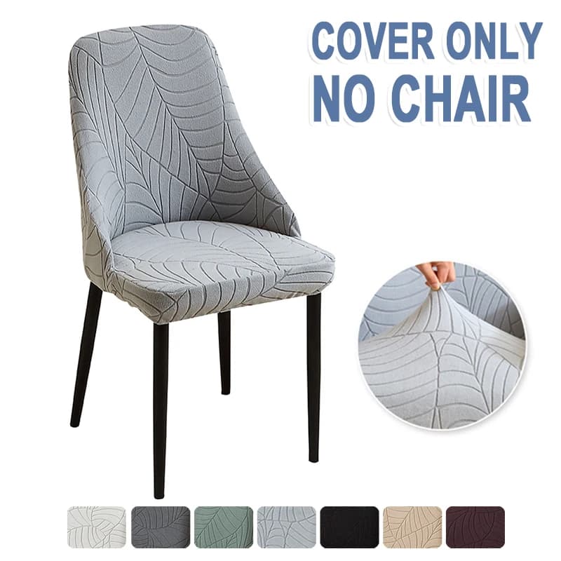 1/4/6pcs Poltrona curva Coprisedie Foglie Modello Jacquard Sedie Coprisedili Elastico Sala da pranzo Coprisedile per la casa Matrimonio