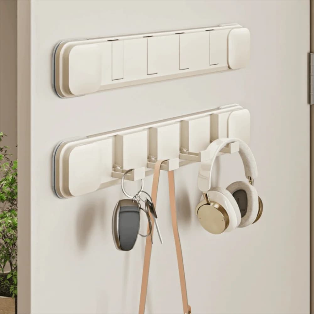 Suction Cup Bathroom Towel Hook Wall Mount Multi-Functional Door Hook Coat Rack Drill-Free Multi-Hook Kitchen Organizer