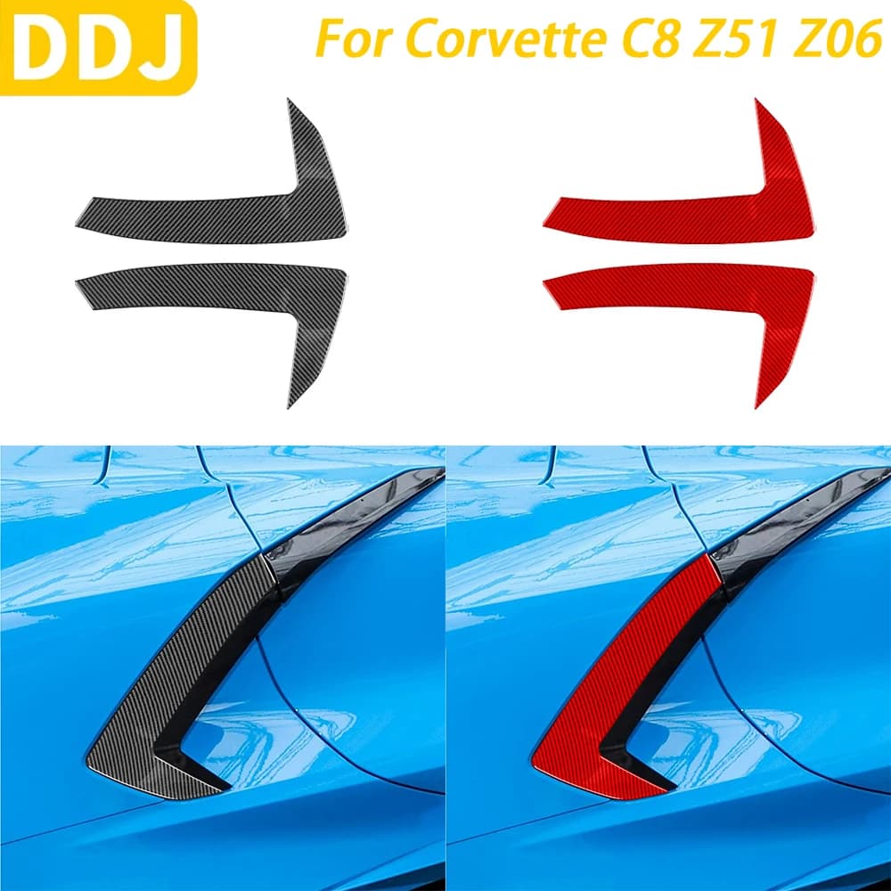 For Chevrolet Corvette C8 Z51 Z06 Car Accessories Carbon Fiber Door Air Loaded Both Sides Panel Cover Decoration Wall decal