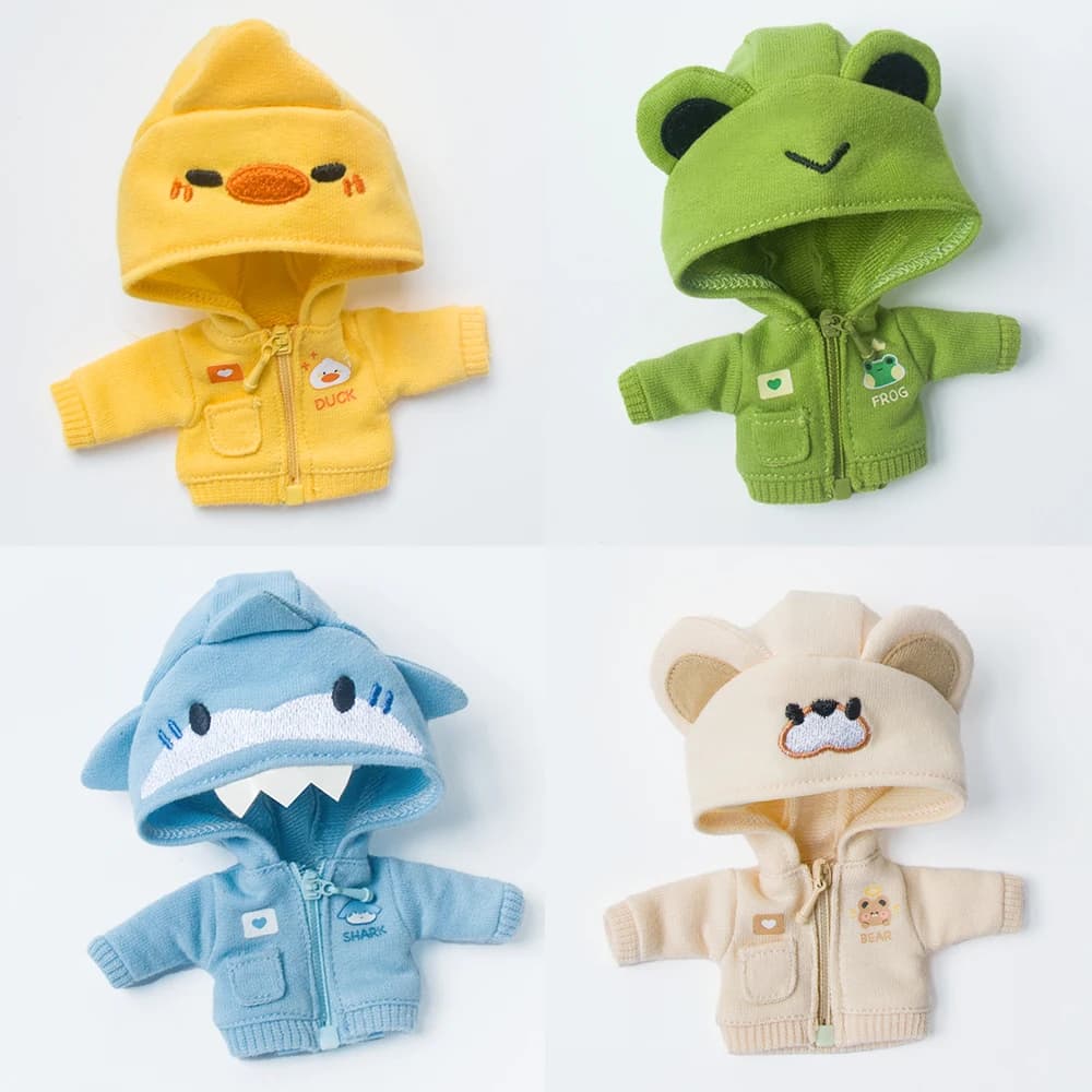 OB11 vestiti per bambole simpatiche orecchie di animali giacca con cappuccio per obitsu11, corpo GSC, 1/12BJD, molly, UFDOLL, YMY, accessori per bambole P9