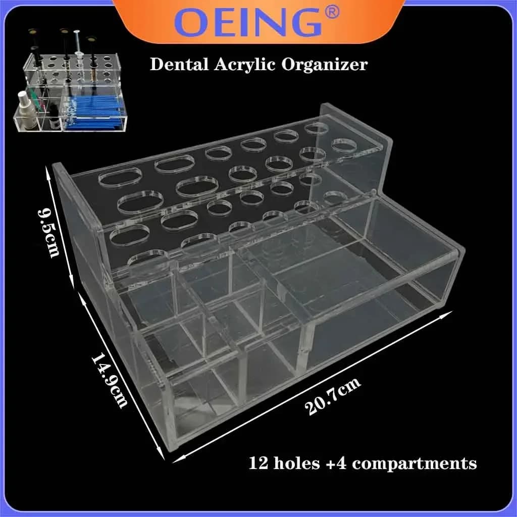 Dental Acrylic Case Storage Box Composite Acrylic Adhesive Applicator for Dentistry Box Dispenser for Oral Materials Storage Applicator