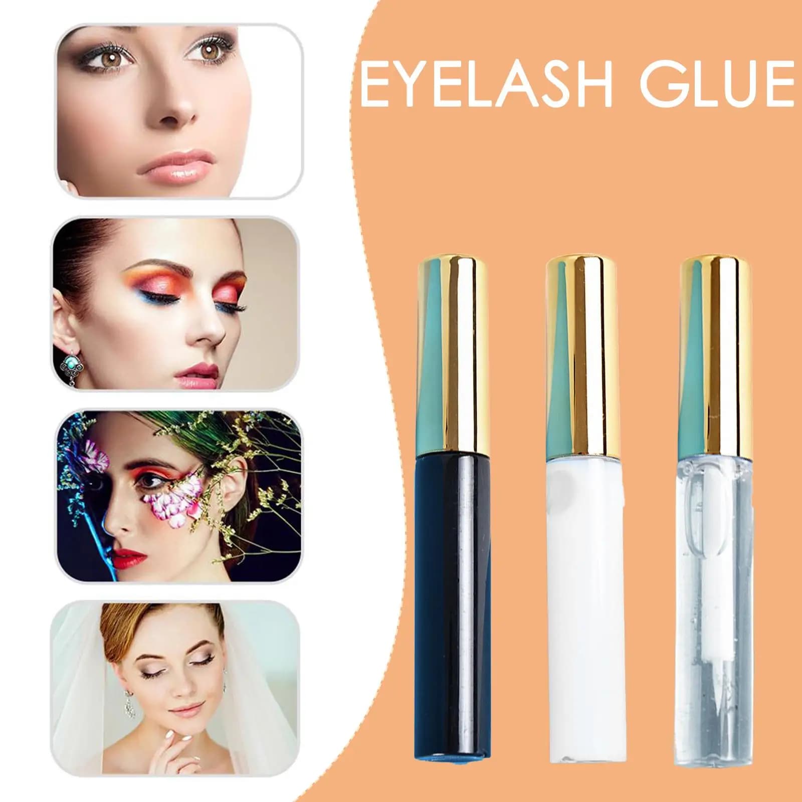 5 ml fake eyelash glue Fast drying adhesive Faux eyelashes glue for long lasting transparent cosmetic eyelashes