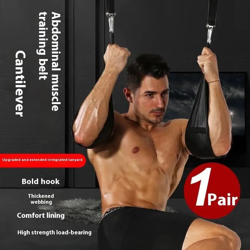 Durable fitness AB harness straps, perfect for leg lifts with traction bar, home gym accessories