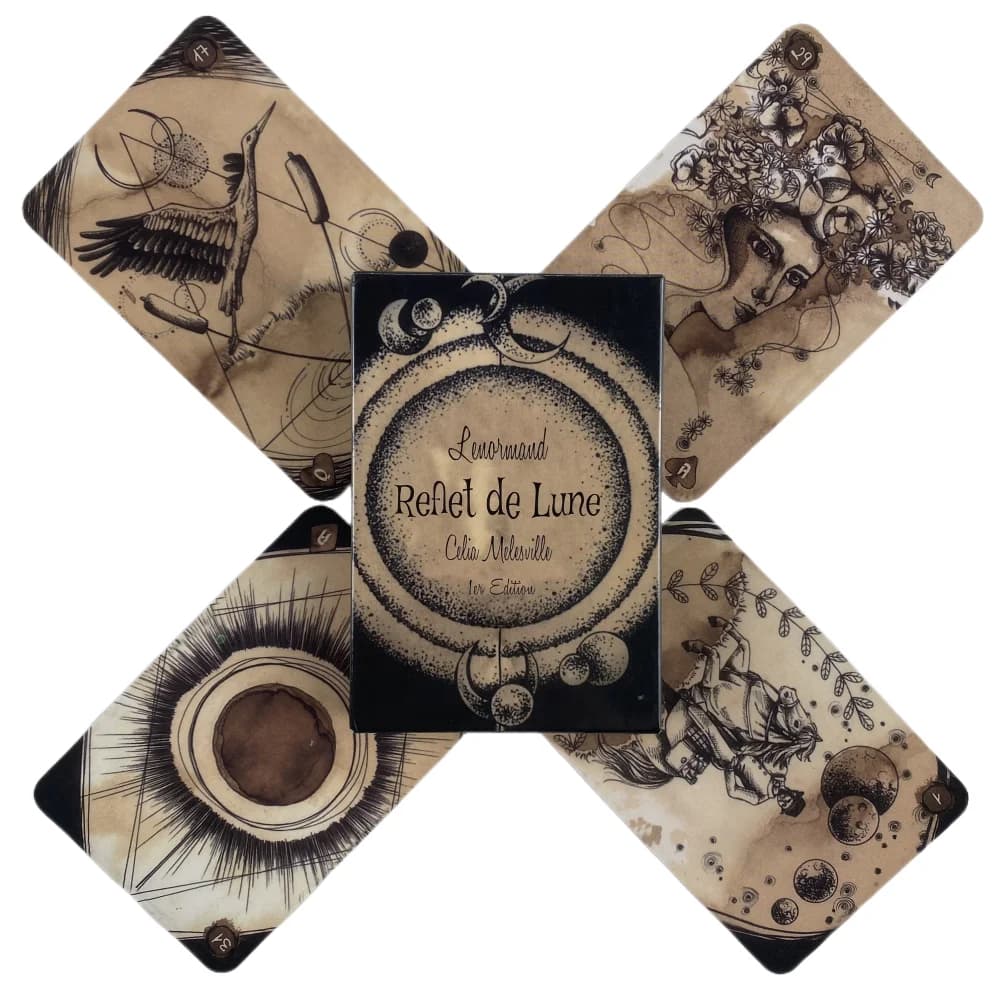 Reflet De Lune Lenormand Cards A 40 English Fate divinazione Deck Borad Games
