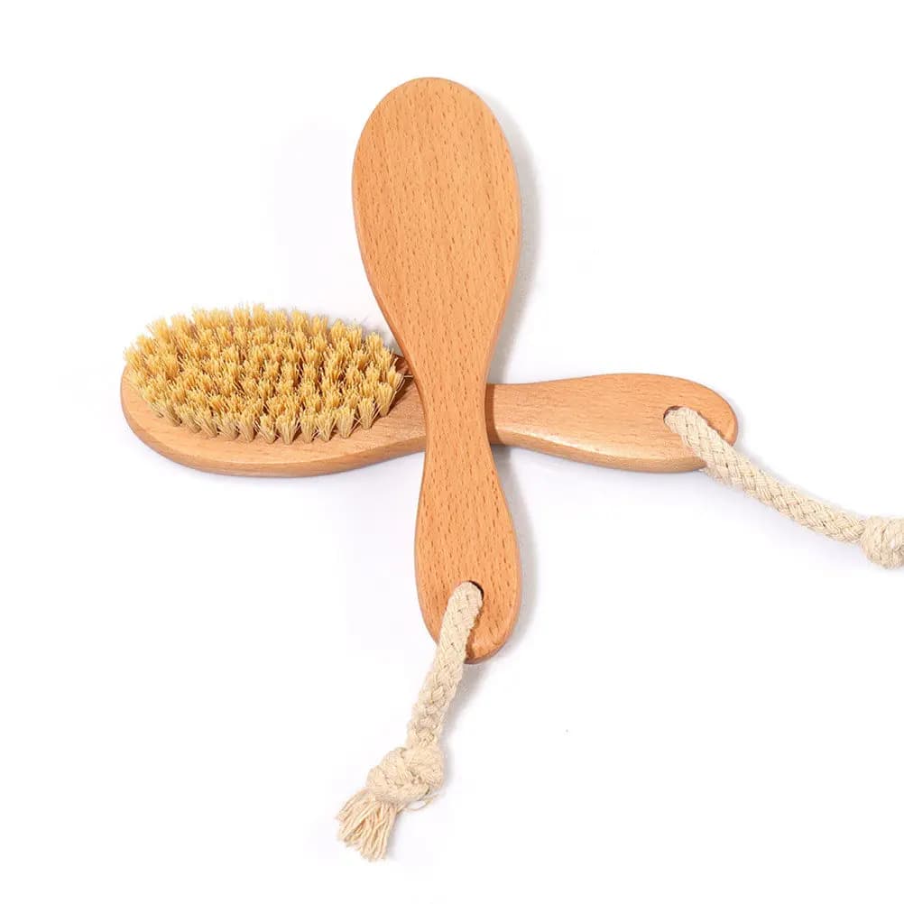 Spazzola per la cura del corpo con manico ergonomico per esfoliazione profonda, massaggio, detergente per la doccia, levigante per la pelle, strumento per la pulizia della schiena