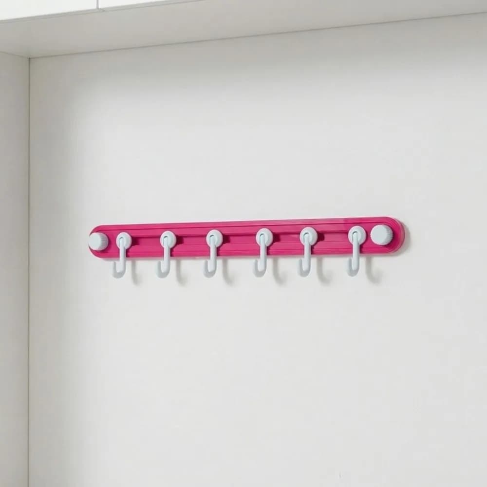 Ganci a ventosa in plastica, colori caramella, senza segni, 6 ganci a testa, impermeabili, salvaspazio, per cucina e asciugamani