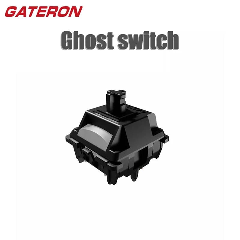 Gateron Ghost Switch POM 5pin Nero Lineare Tastiera Meccanica Interruttore RGB Doppio Stadio Primavera 48g Super Liscio Per Gaming Office