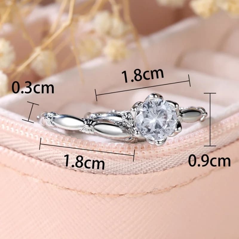 Anello con Diamante Singolo a Braccio Intrecciato Stile Vintage 2026, Gioiello di Lusso Leggero ed Squisito con Diamante Simulato