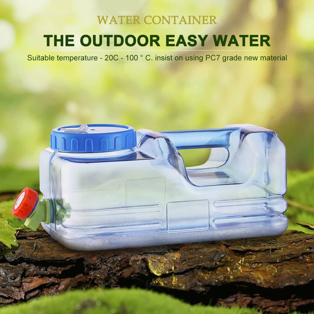 5.5l 10l Camping Water Bucket Portable Driving Water Bucket Food Grade Water Container with Tap Big Capacity for Picnic Travel