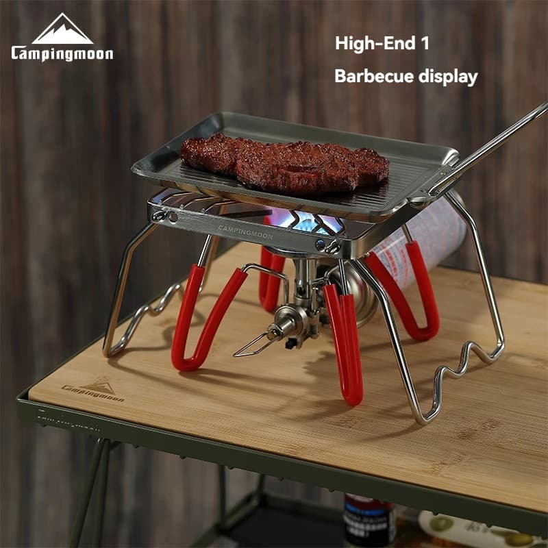 CAMPINGMOON MS-1001 Supply Transfrontaliera Mini Support Stainless Steel Foldable For Cartridge, Grid Camping Laptop for Cooking