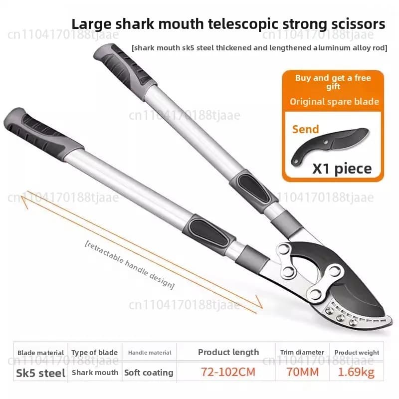 Pruning shears for fruit trees, scissors for branches, shears for thick branches, large scissors for domestic use, garden tools and gardening